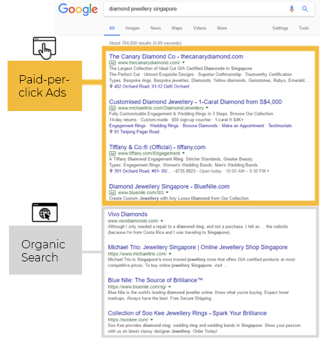 Paid Search Result - PPC or SEM Services