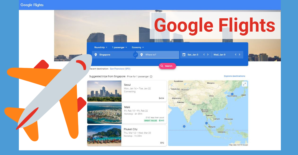 Google Flights Arrives in Singapore
